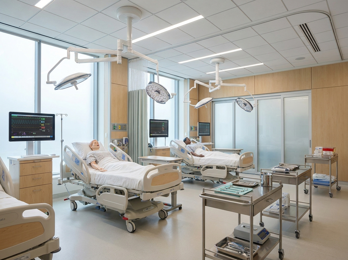 Practical training areas at Sunita Nursing School